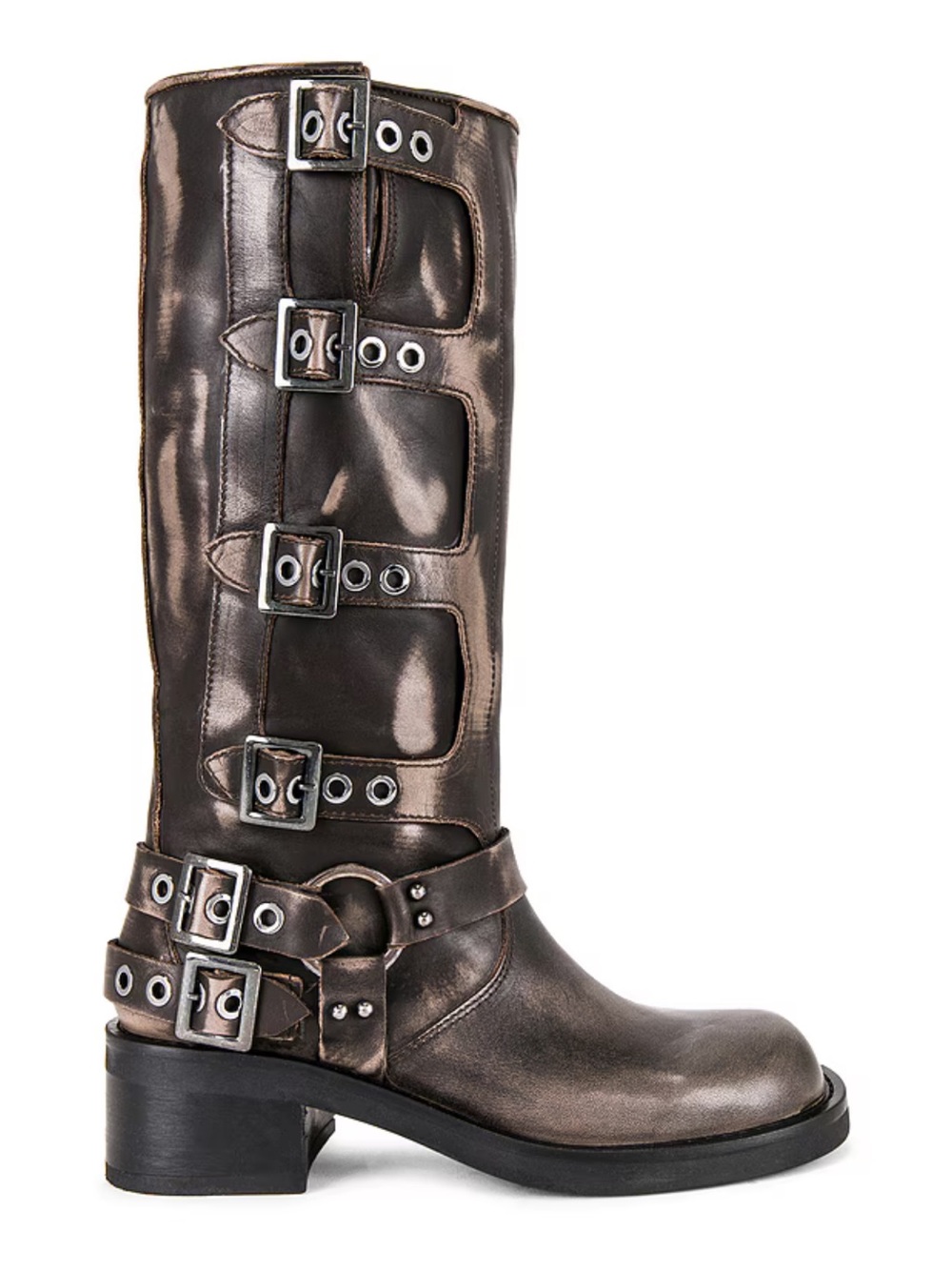 Steve Madden Rocky Boots Black Distressed size 5.5